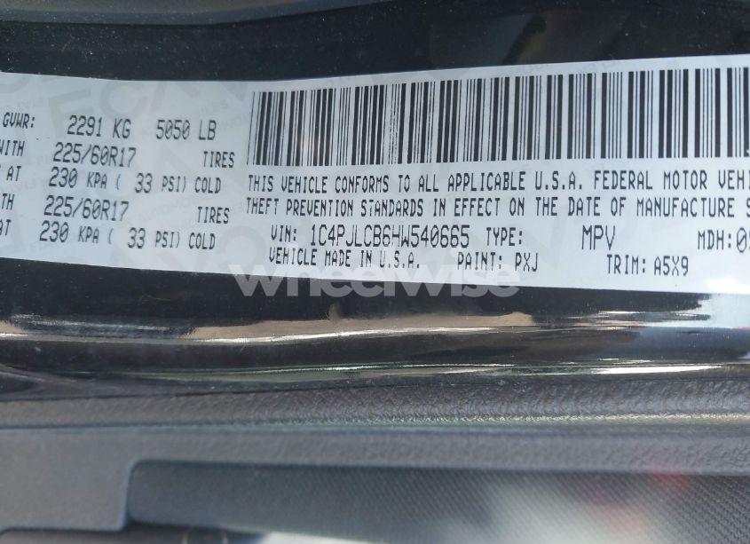 Photo 9 of 2017 Jeep Cherokee LATITUDE FWD (VIN 1C4PJLCB6HW540665)