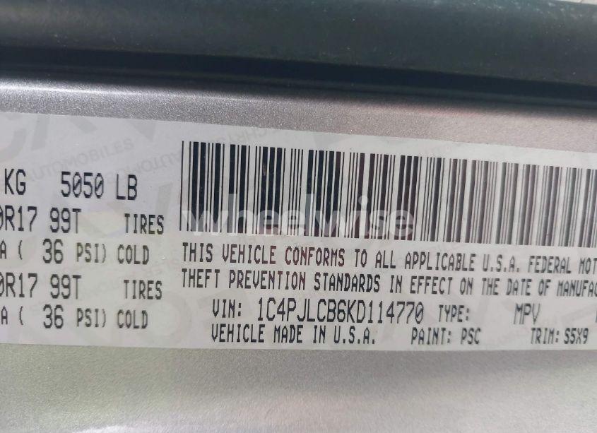 Photo 9 of 2019 Jeep Cherokee LATITUDE FWD (VIN 1C4PJLCB6KD114770)