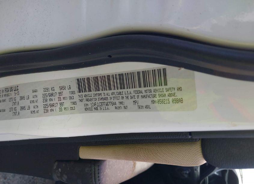 Photo 9 of 2015 Jeep Cherokee LATITUDE (VIN 1C4PJLCB7FW677644)