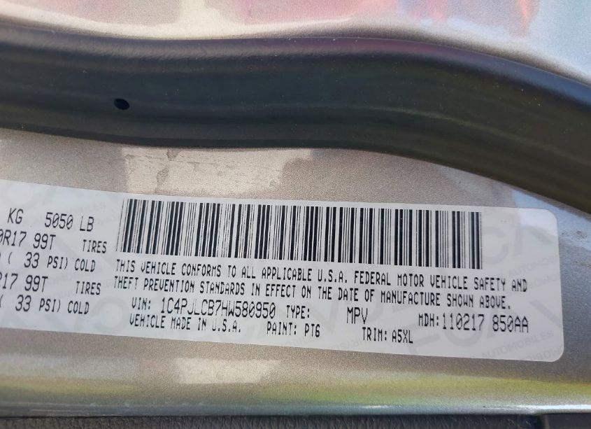 Photo 9 of 2017 Jeep Cherokee LATITUDE FWD (VIN 1C4PJLCB7HW580950)