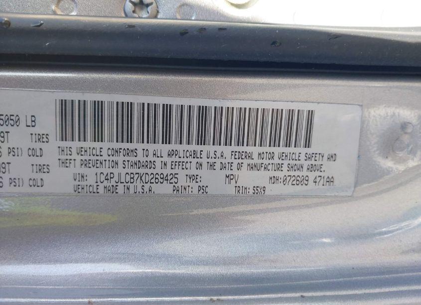 Photo 9 of 2019 Jeep Cherokee LATITUDE FWD (VIN 1C4PJLCB7KD269425)