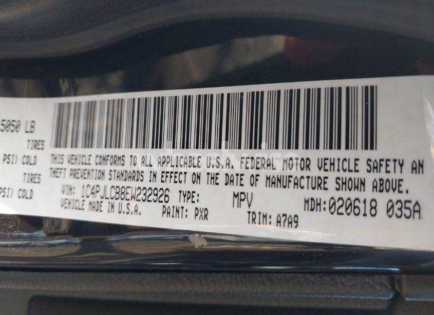 Photo 9 of 2014 Jeep Cherokee LATITUDE (VIN 1C4PJLCB8EW232926)