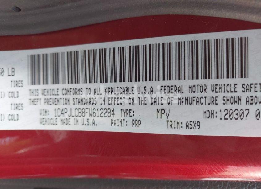 Photo 9 of 2015 Jeep Cherokee LATITUDE (VIN 1C4PJLCB8FW612284)