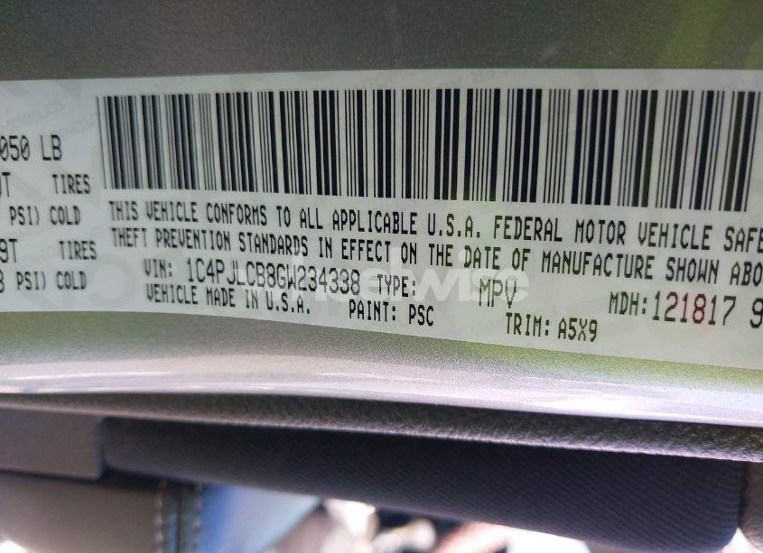 Photo 9 of 2016 Jeep Cherokee LATITUDE (VIN 1C4PJLCB8GW234338)