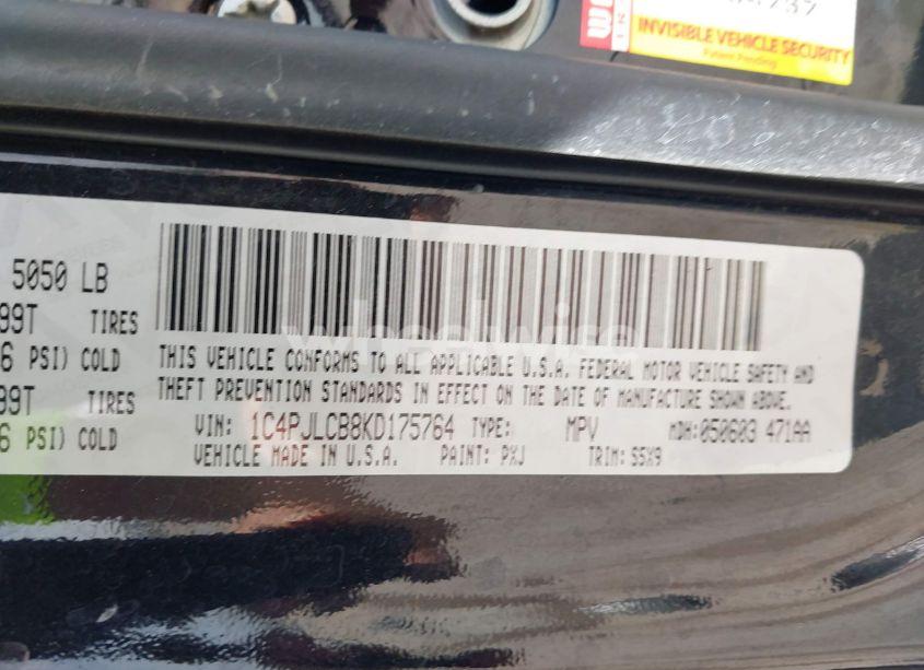 Photo 9 of 2019 Jeep Cherokee LATITUDE FWD (VIN 1C4PJLCB8KD175764)