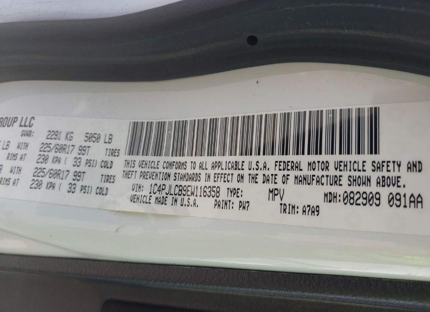 Photo 9 of 2014 Jeep Cherokee LATITUDE (VIN 1C4PJLCB9EW116358)