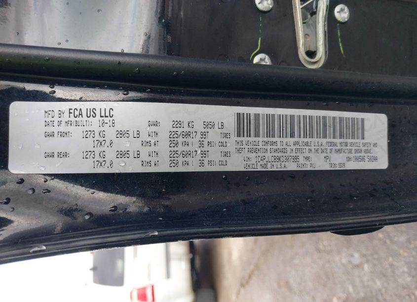 Photo 9 of 2019 Jeep Cherokee LATITUDE FWD (VIN 1C4PJLCB9KD307995)