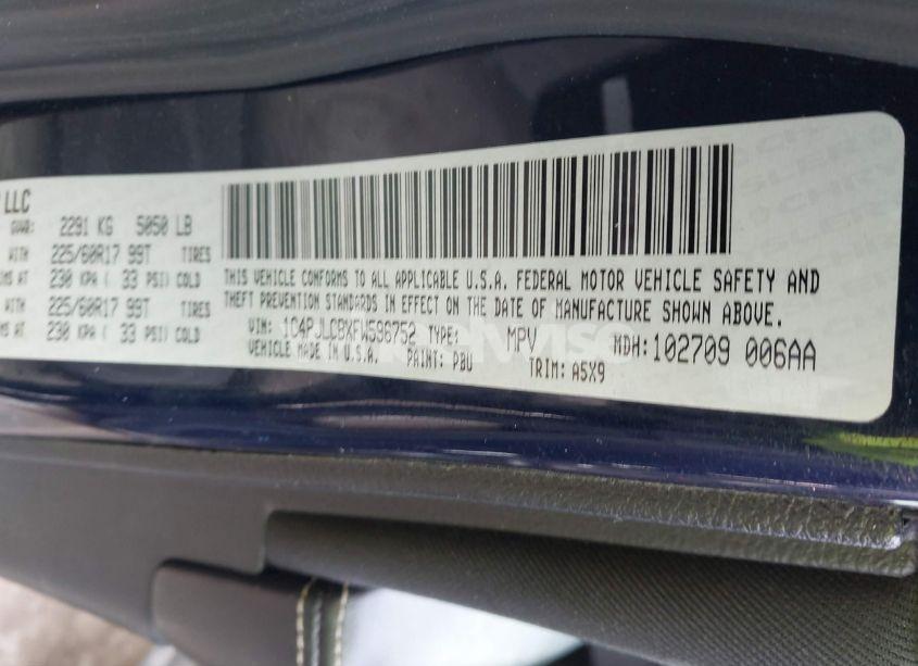 Photo 9 of 2015 Jeep Cherokee LATITUDE (VIN 1C4PJLCBXFW596752)