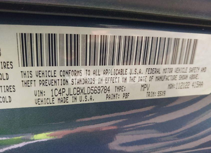 Photo 9 of 2020 Jeep Cherokee LATITUDE FWD (VIN 1C4PJLCBXLD569784)