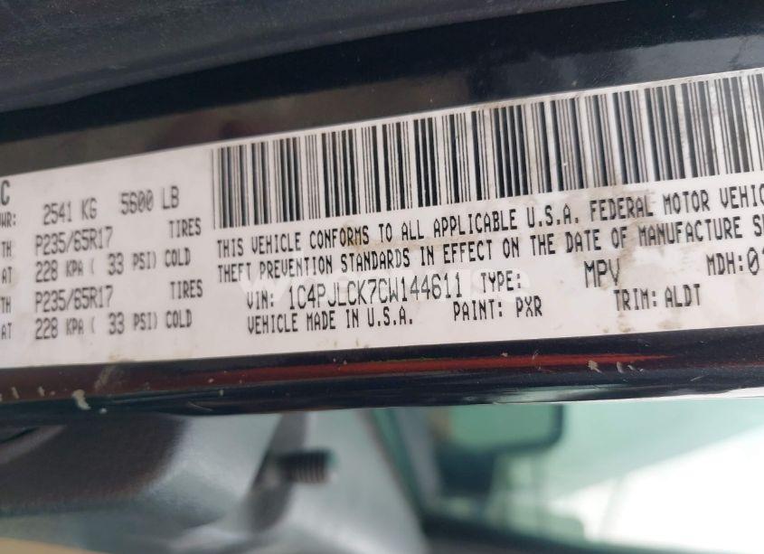 Photo 9 of 2012 Jeep Liberty LIMITED EDITION (VIN 1C4PJLCK7CW144611)