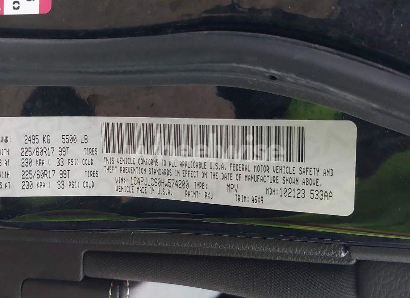 Photo 9 of 2017 Jeep Cherokee LATITUDE FWD (VIN 1C4PJLCS0HW574200)