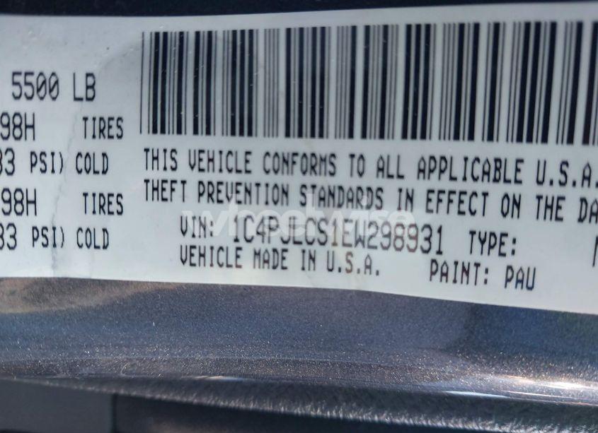 Photo 9 of 2014 Jeep Cherokee ALTITUDE (VIN 1C4PJLCS1EW298931)