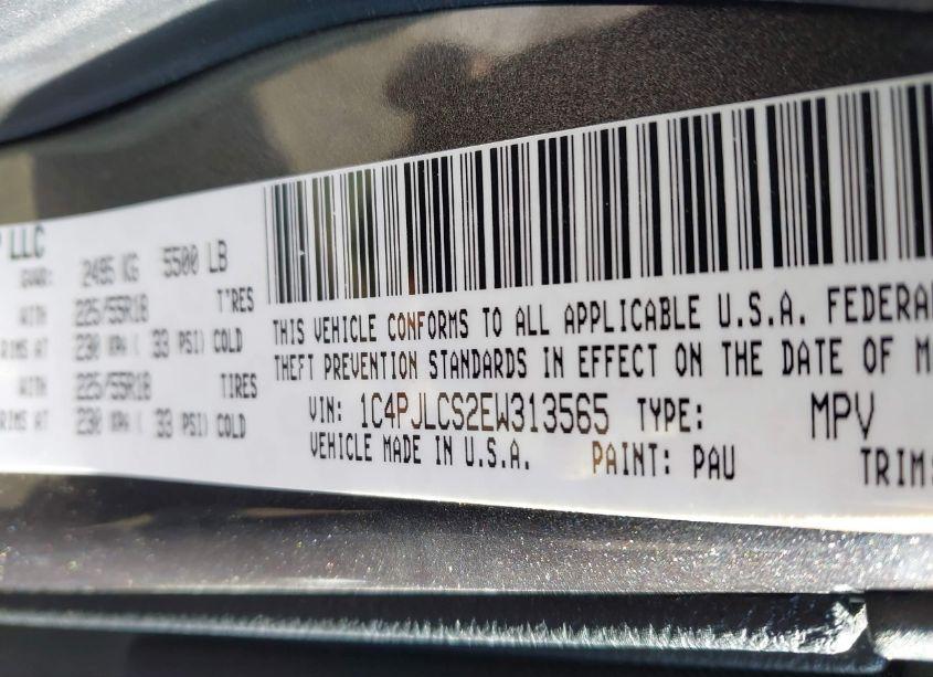 Photo 9 of 2014 Jeep Cherokee ALTITUDE (VIN 1C4PJLCS2EW313565)