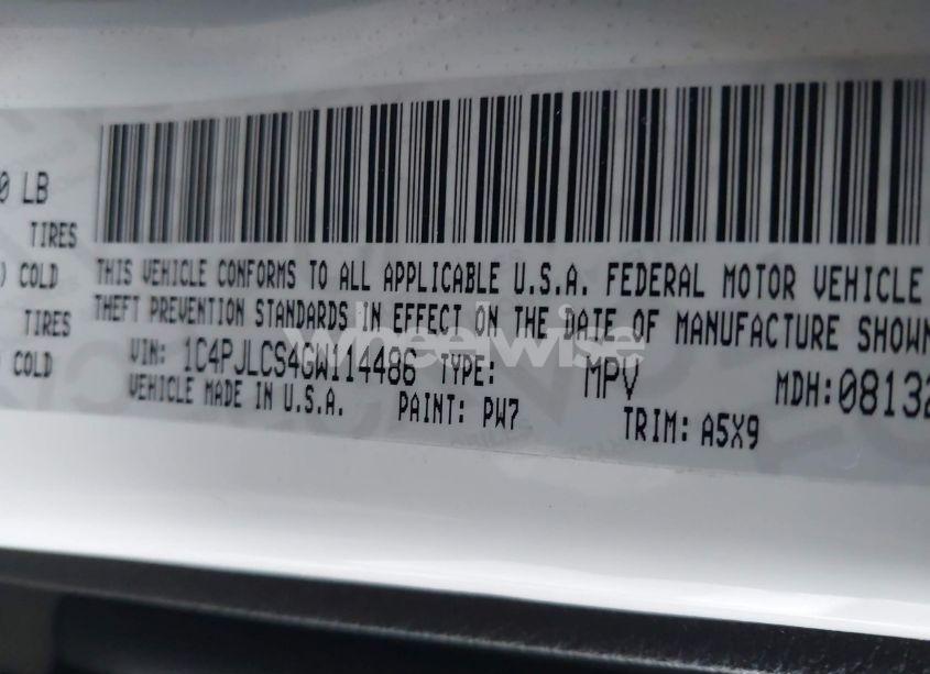 Photo 9 of 2016 Jeep Cherokee LATITUDE (VIN 1C4PJLCS4GW114486)