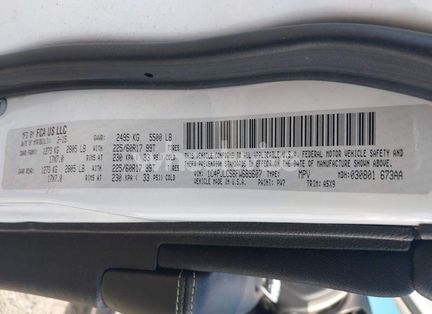 Photo 9 of 2015 Jeep Cherokee LATITUDE (VIN 1C4PJLCS6FW689607)