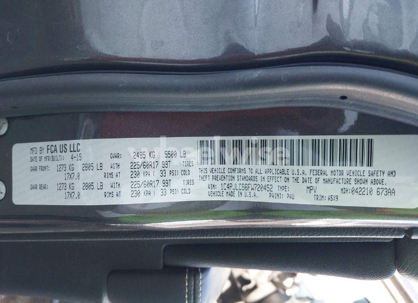 Photo 9 of 2015 Jeep Cherokee LATITUDE (VIN 1C4PJLCS6FW720452)