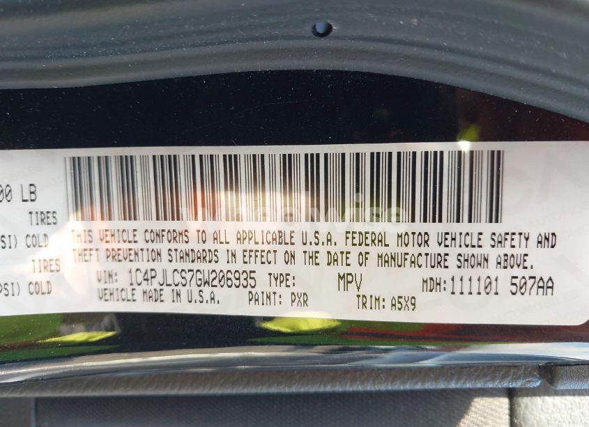 Photo 9 of 2016 Jeep Cherokee LATITUDE (VIN 1C4PJLCS7GW206935)