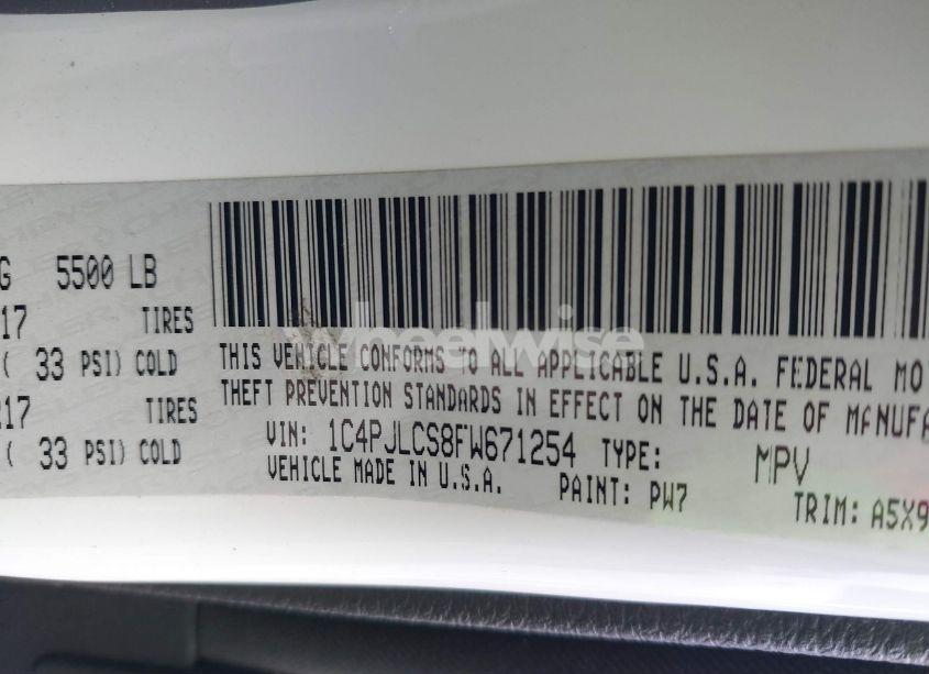 Photo 9 of 2015 Jeep Cherokee LATITUDE (VIN 1C4PJLCS8FW671254)