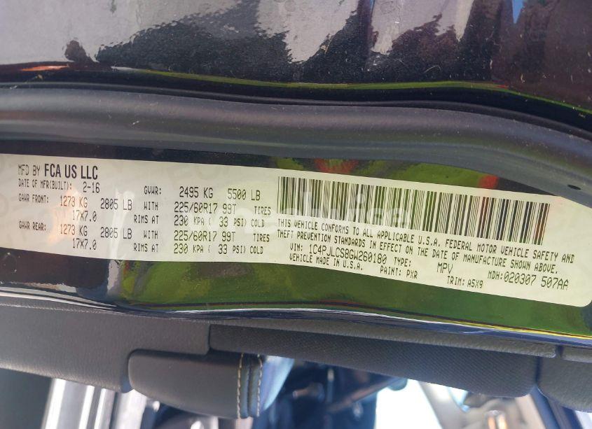 Photo 9 of 2016 Jeep Cherokee LATITUDE (VIN 1C4PJLCS8GW260180)