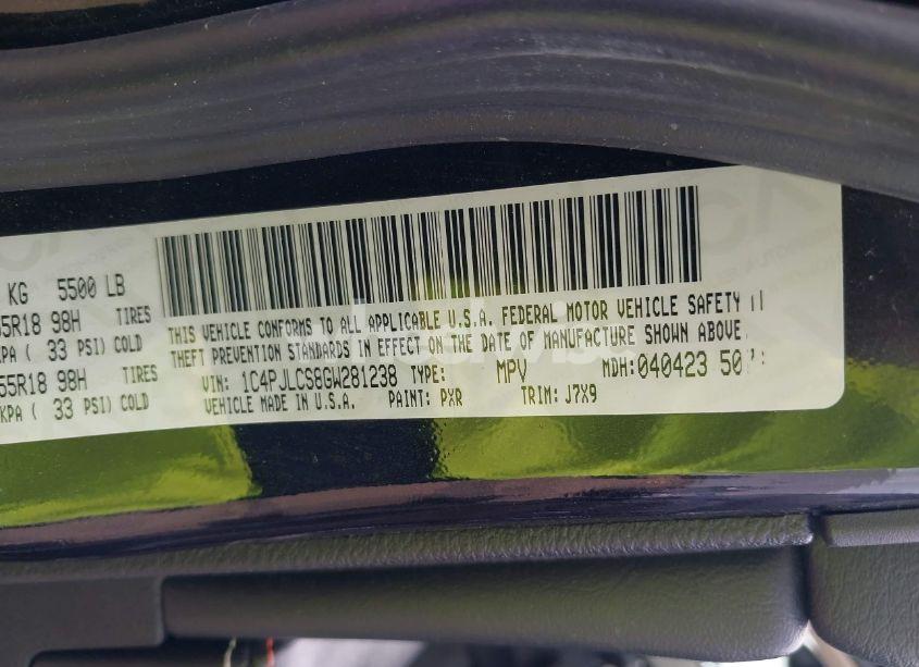 Photo 9 of 2016 Jeep Cherokee 75TH ANNIVERSARY (VIN 1C4PJLCS8GW281238)