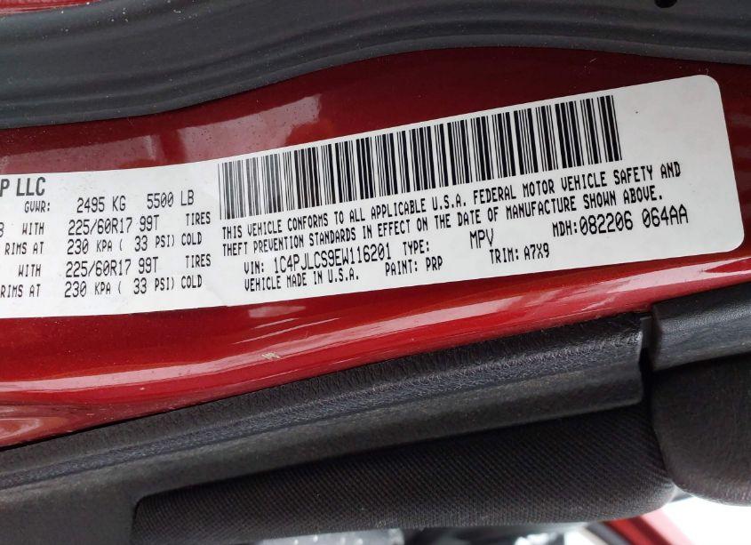 Photo 9 of 2014 Jeep Cherokee LATITUDE (VIN 1C4PJLCS9EW116201)