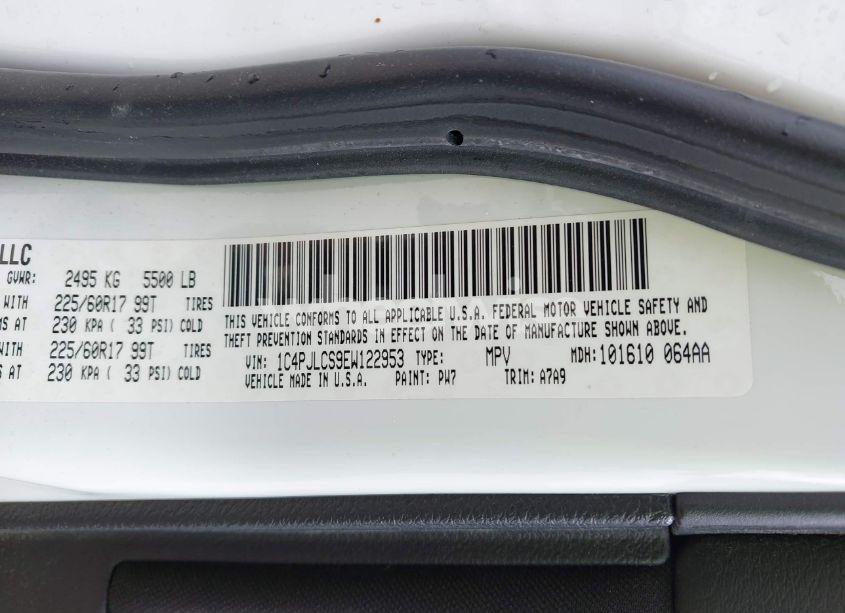 Photo 9 of 2014 Jeep Cherokee LATITUDE (VIN 1C4PJLCS9EW122953)