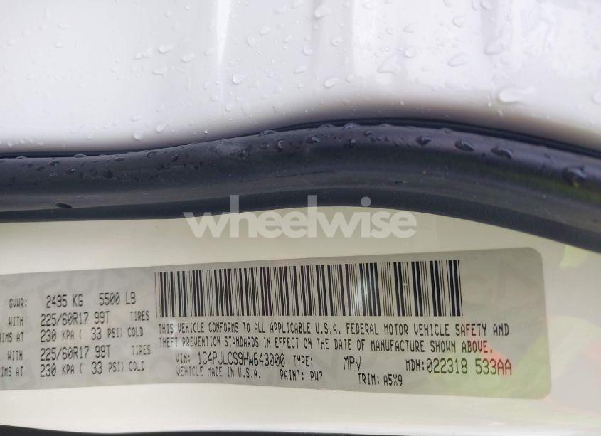 Photo 9 of 2017 Jeep Cherokee LATITUDE FWD (VIN 1C4PJLCS9HW643000)