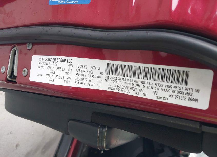 Photo 9 of 2014 Jeep Cherokee LATITUDE (VIN 1C4PJLCSXEW105921)