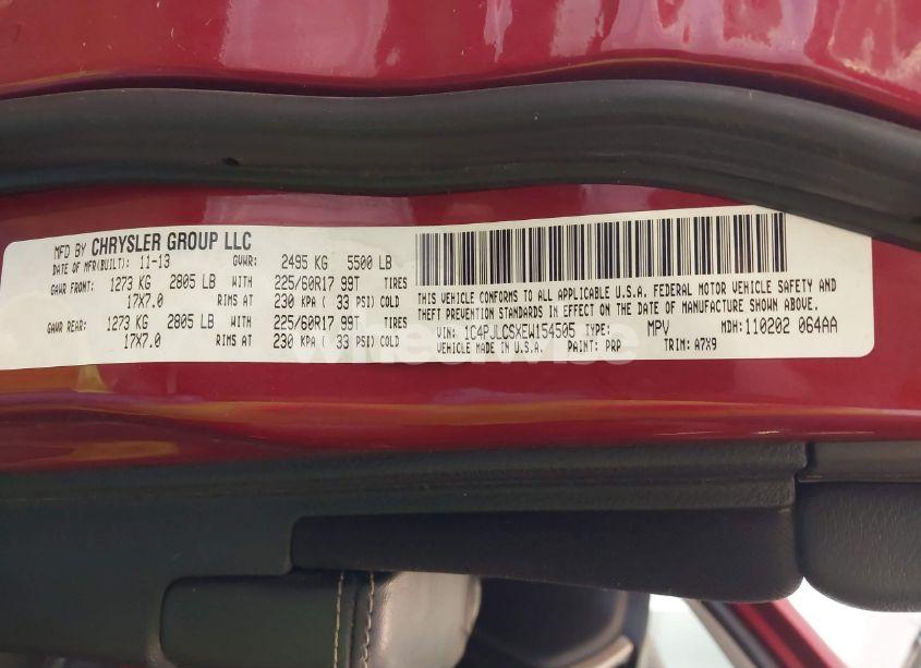 Photo 9 of 2014 Jeep Cherokee LATITUDE (VIN 1C4PJLCSXEW154505)