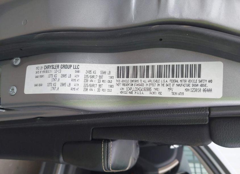 Photo 9 of 2014 Jeep Cherokee LATITUDE (VIN 1C4PJLCSXEW182885)