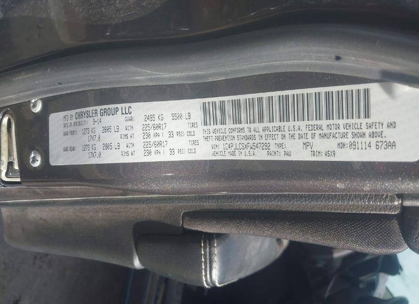 Photo 9 of 2015 Jeep Cherokee LATITUDE (VIN 1C4PJLCSXFW547292)