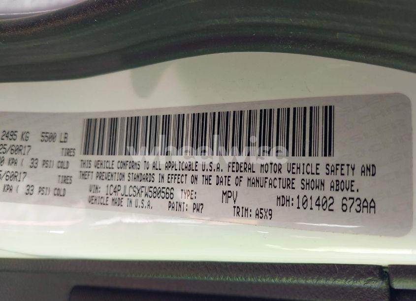 Photo 9 of 2015 Jeep Cherokee LATITUDE (VIN 1C4PJLCSXFW580566)