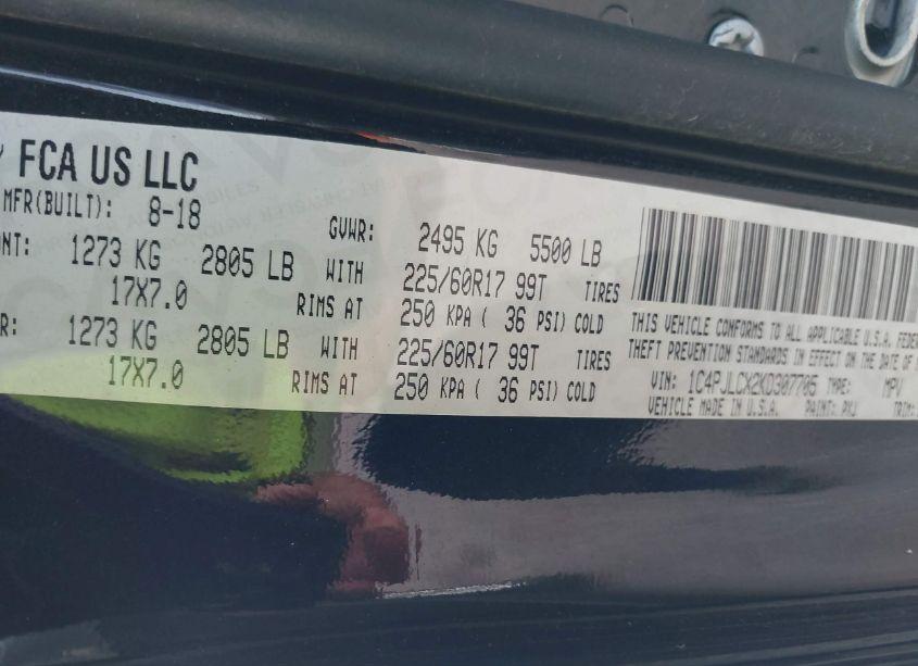 Photo 9 of 2019 Jeep Cherokee LATITUDE FWD (VIN 1C4PJLCX2KD307705)