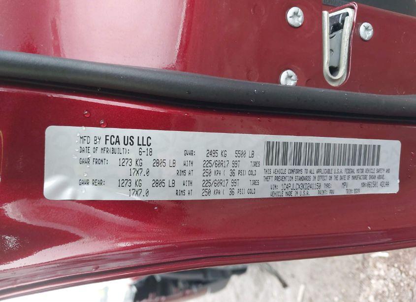 Photo 9 of 2019 Jeep Cherokee LATITUDE FWD (VIN 1C4PJLCX3KD241150)