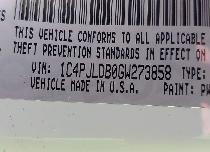 Photo 9 of 2016 Jeep Cherokee LIMITED (VIN 1C4PJLDB0GW273858)