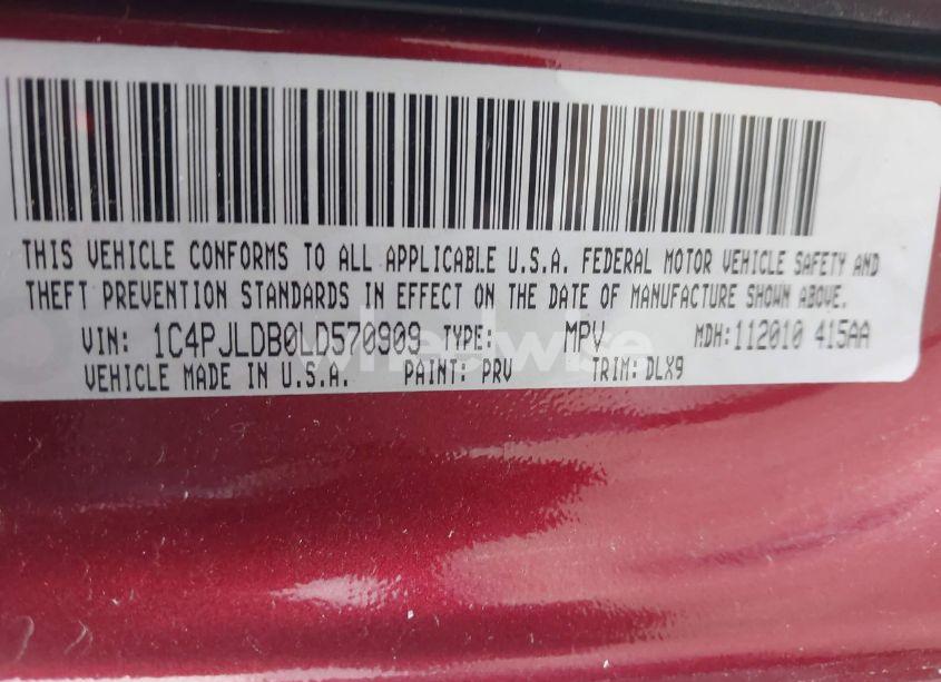 Photo 9 of 2020 Jeep Cherokee LIMITED FWD (VIN 1C4PJLDB0LD570909)