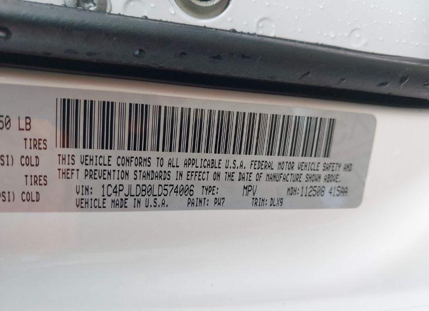 Photo 9 of 2020 Jeep Cherokee LIMITED FWD (VIN 1C4PJLDB0LD574006)