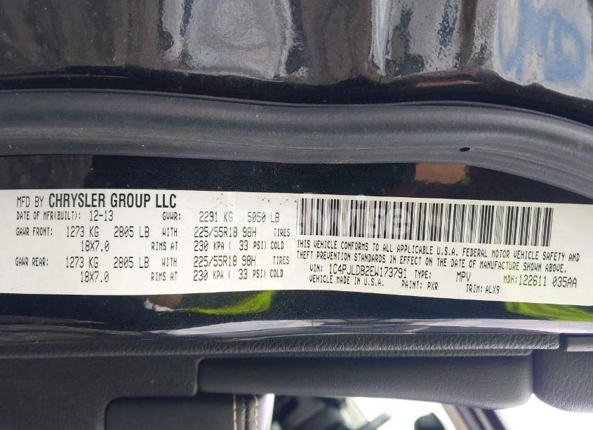 Photo 9 of 2014 Jeep Cherokee LIMITED (VIN 1C4PJLDB2EW173791)