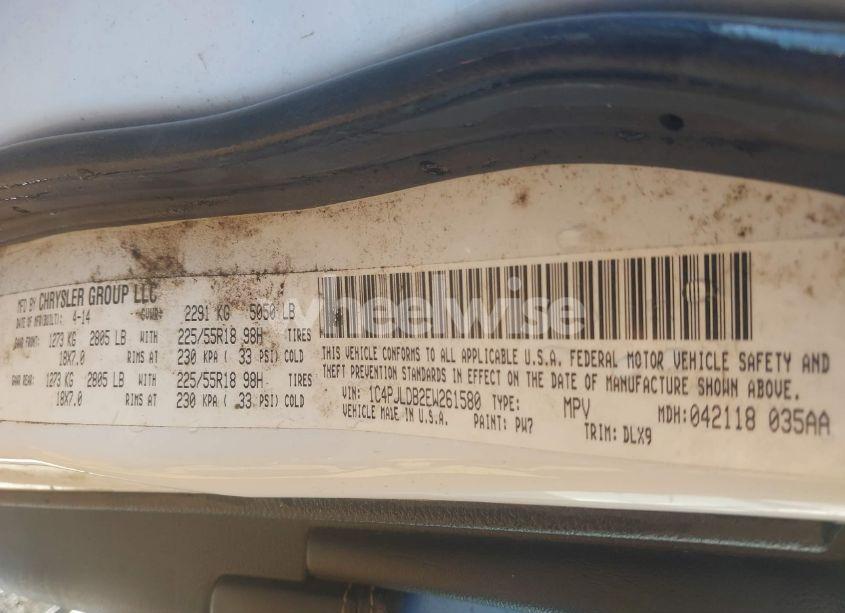 Photo 9 of 2014 Jeep Cherokee LIMITED (VIN 1C4PJLDB2EW261580)