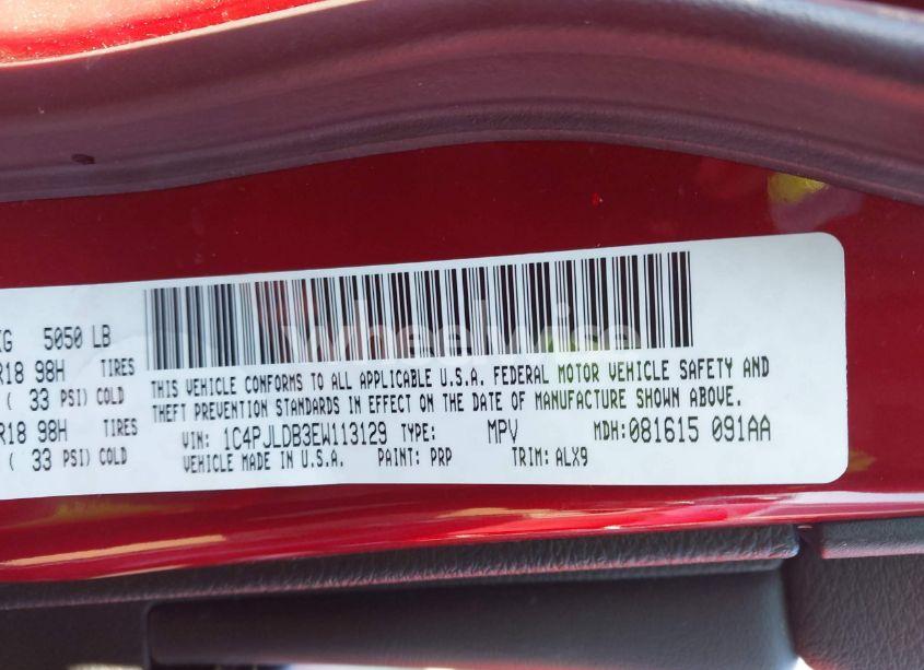 Photo 9 of 2014 Jeep Cherokee LIMITED (VIN 1C4PJLDB3EW113129)