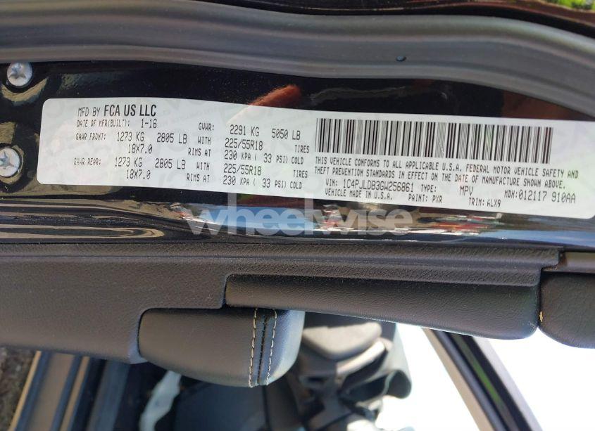 Photo 9 of 2016 Jeep Cherokee LIMITED (VIN 1C4PJLDB3GW256861)