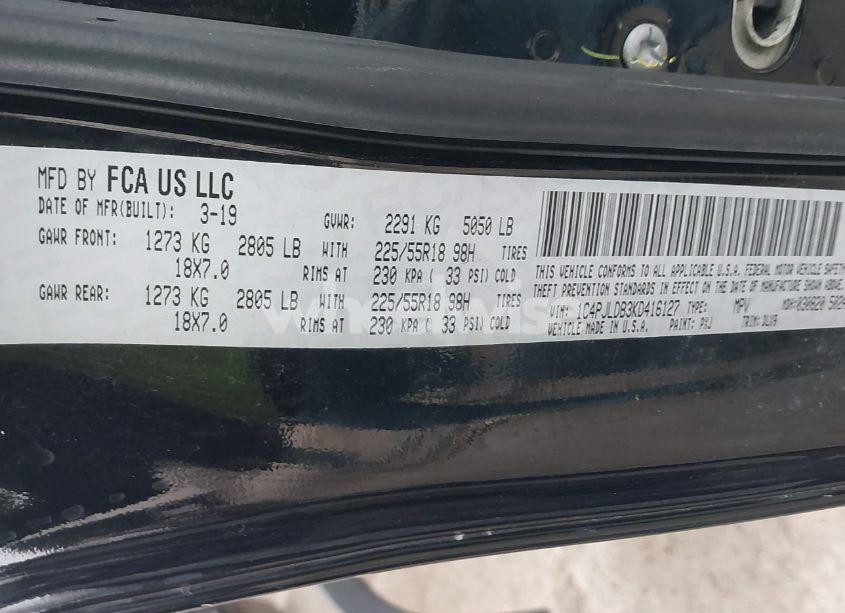 Photo 9 of 2019 Jeep Cherokee LIMITED FWD (VIN 1C4PJLDB3KD416127)