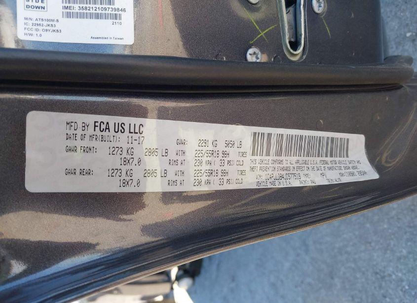 Photo 9 of 2018 Jeep Cherokee LIMITED FWD (VIN 1C4PJLDB4JD577519)