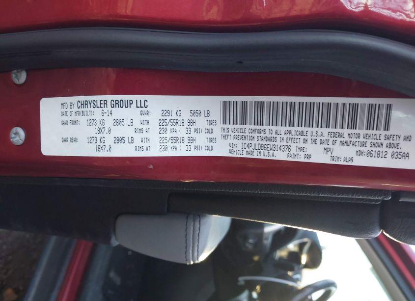 Photo 9 of 2014 Jeep Cherokee LIMITED (VIN 1C4PJLDB6EW314376)