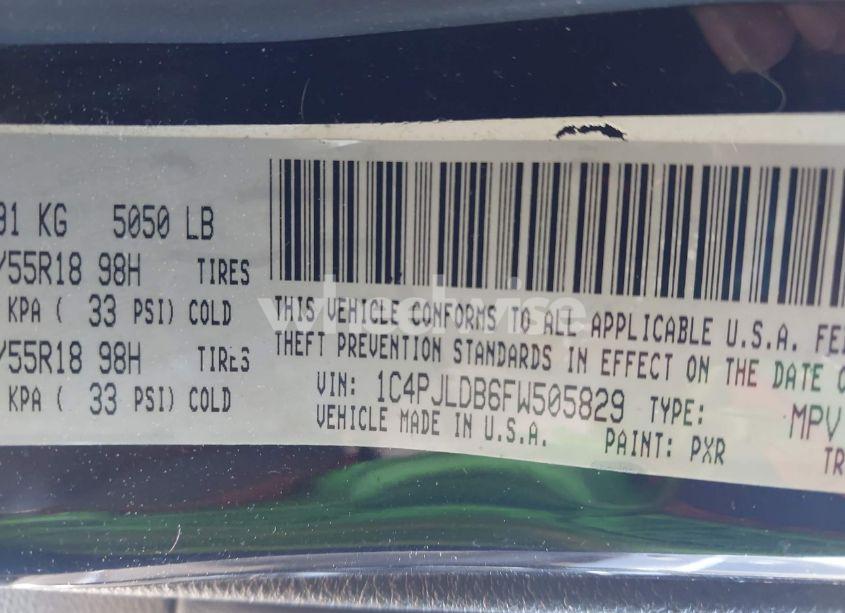 Photo 9 of 2015 Jeep Cherokee LIMITED (VIN 1C4PJLDB6FW505829)