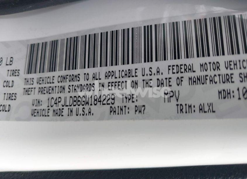 Photo 9 of 2016 Jeep Cherokee LIMITED (VIN 1C4PJLDB6GW184229)