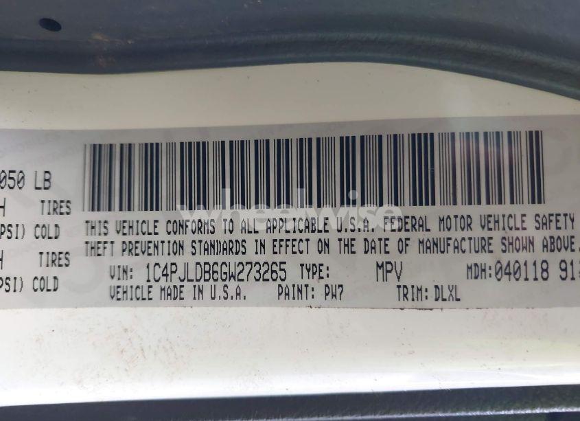 Photo 9 of 2016 Jeep Cherokee LIMITED (VIN 1C4PJLDB6GW273265)