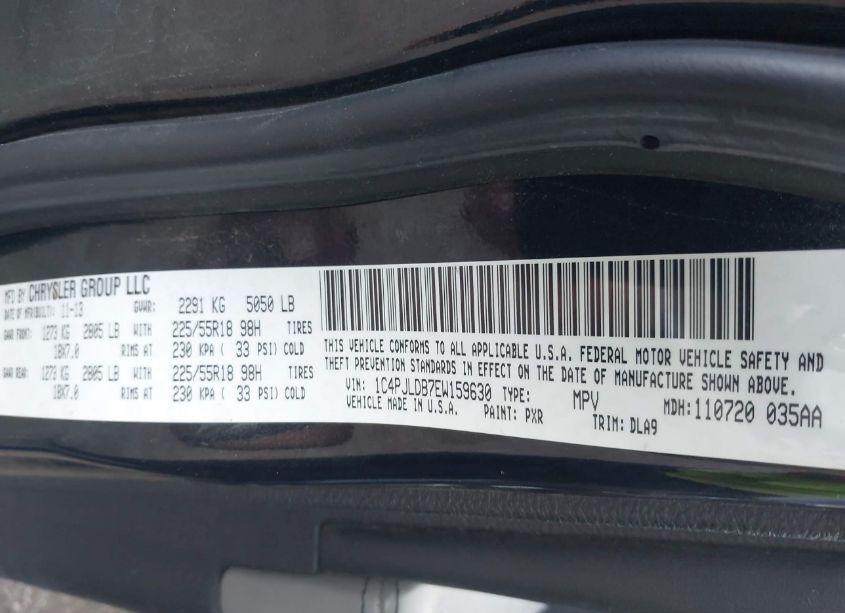 Photo 9 of 2014 Jeep Cherokee LIMITED (VIN 1C4PJLDB7EW159630)