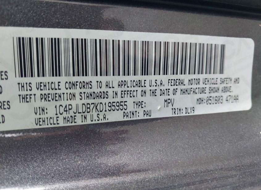 Photo 9 of 2019 Jeep Cherokee LIMITED FWD (VIN 1C4PJLDB7KD195955)