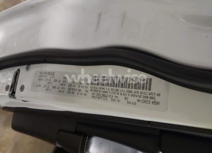 Photo 9 of 2016 Jeep Cherokee LIMITED (VIN 1C4PJLDB8GW217618)